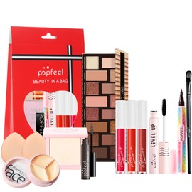 Joyeee Makeup Gift Set, 12 Pcs Full Kit Come with Eyeshadow Lipstick Lipgloss Concealer etc, for Face Eyes Lip, Complete Starter Bundle for Women and Girls, Portable Beauty Set with Storage Bag#3
