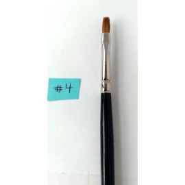 Duro Art Finest RED SABLE Flat Artist Paint Brushes, Comparable to GRUMBACHER 626-B - 4