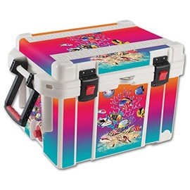MightySkins Skin Compatible with Pelican 45 qt Cooler – Coral Garden | Protective, Durable, and Unique Vinyl Decal wrap Cover | Easy to Apply, Remove, and Change Styles | Made in The USA