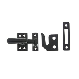 idh by St. Simons 21013-019 Professional Grade Quality Genuine Solid Brass Small Casement Fastener, Matte Black