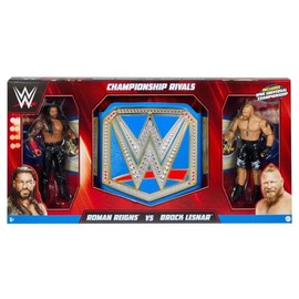 WWF/WWE Championship Rivals Roman Reigns vs. Brock Lesnar Action Figure Set with Universal Championship Belt