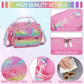 VX VONXURY Lunch Bag for Kids,Lightweight Cute Large Insulated Lunch Box for Boy Girl Lunch Tote for School with Adjustable Shoulder Strap