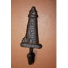 Southern Metal Cast Iron Lighthouse Bath Towel Hooks Rustic Brown,