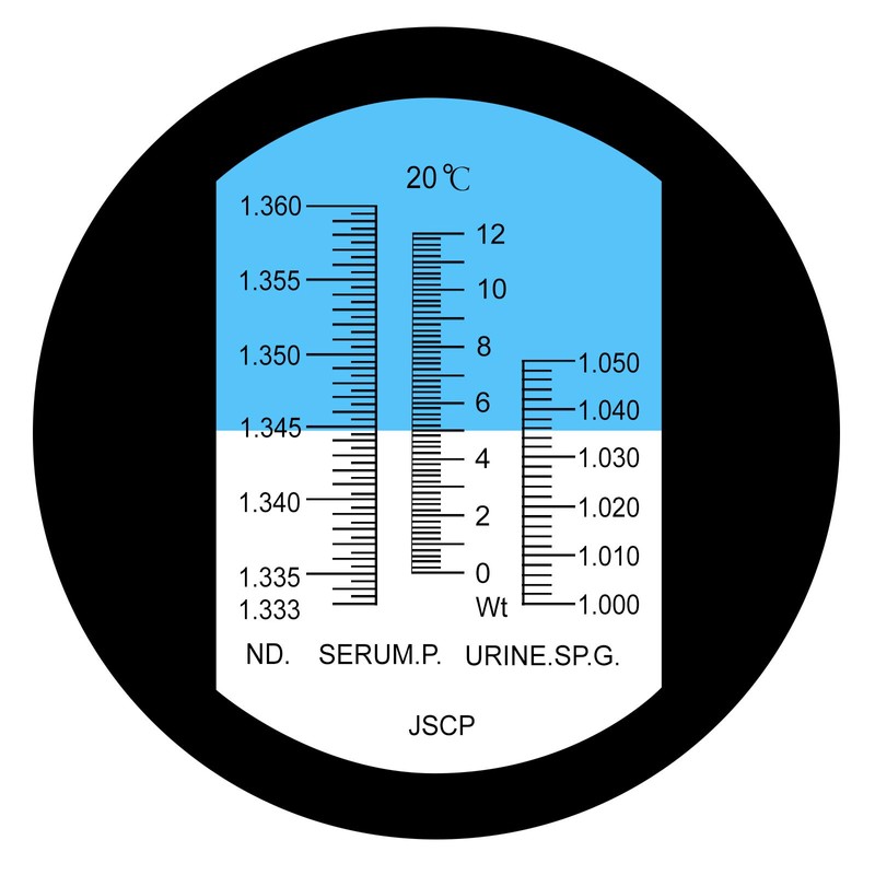 3 in 1 Scale Clinical Refractometer with 10~30°C ATC, Serum
