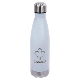 PURE Special Canada Edition Stainless Steel Classic Double Wall Water Bottle, 17 oz, White