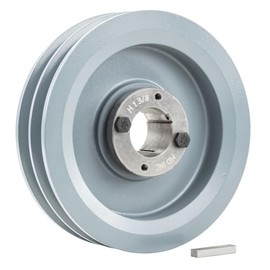 Mastedrive Cast Iron 6.75" Dual Groove Pulley Belt B Section 5L with 1-3/8" Sheave Bushing 2BK70H
