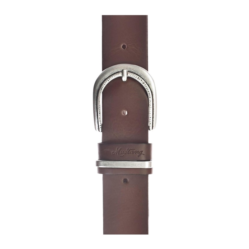 MUSTANG Women's Genuine Leather Belt, Cognac