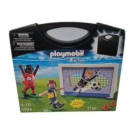 Playmobil 5994 Soccer Game Set Sports & Action Players Figures Goalie Balls Cone