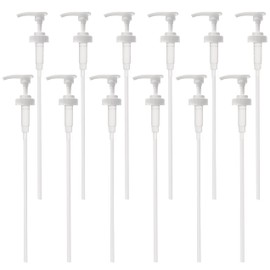 Pump Dispenser for Round Gallon Jug Bottle Leak Proof BPA Free Replacement Pumps Fits for Shampoo, Soap, Lotion, Hand Sanitizer, 12-Pack