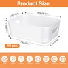 Akamino 10 Pcs Plastic Storage Boxes, 20.5X14X7Cm White Storage Baskets