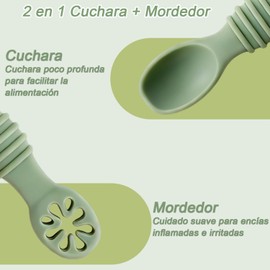 Cucharas de Silicona para Niños – Juego 8 pcs Arcoíris ULMLL GJFSS