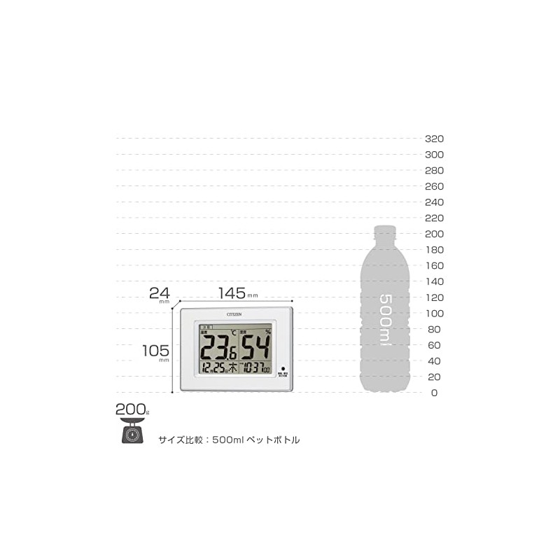 Citizen Precision Temperature and Humidity Meter, Digital raihunabi D200 A Place