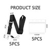 Pack of 5 Black Lanyards, 5 Pieces Clear Card Holders,