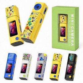 ZAIDER Toy Camera, Mini Camera, Digital Camera, Max 4K Video Capture, 64 Million Pixels, 230° Rotating Lens, 150° Wide Angle, Image Stabilization, 0.96 inch LCD Display, Supports Photos, Videos