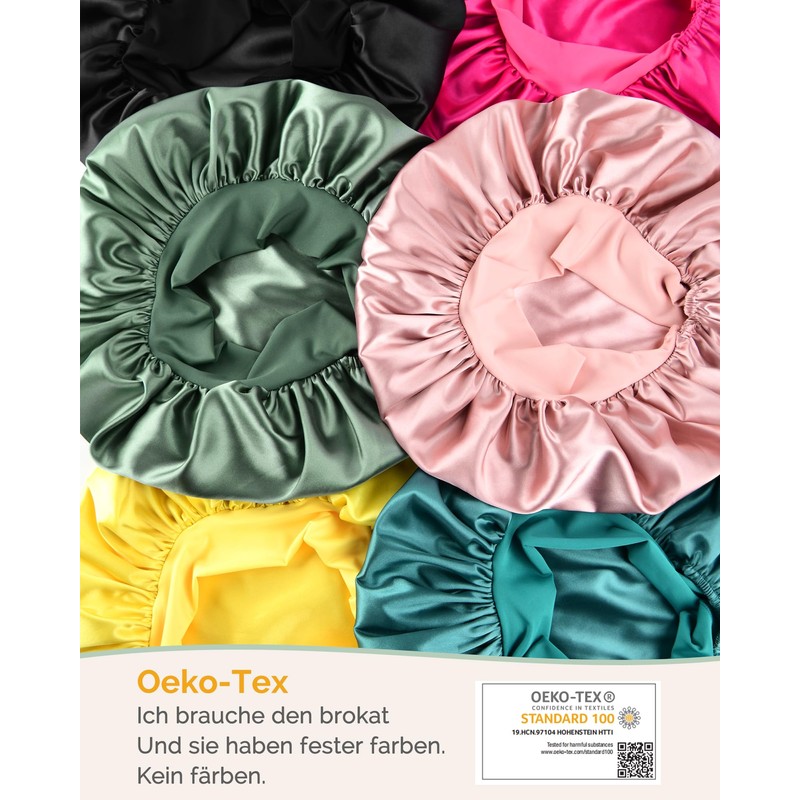 Yanibest Silk Sleep Hat for Women Double Layer Satin Lined