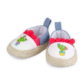 Heless 949 Espadrilles for Dolls with Trendy Cactus Motif, Size 38 - 45 cm