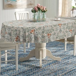 uwdfnwuif Geometrical Oval Tablecloth Farmhouse 60"x84" Waterproof Table Cloth Washable Fabric Table Cover for Indoor/Outdoor Home Kitchen Dinner Decor