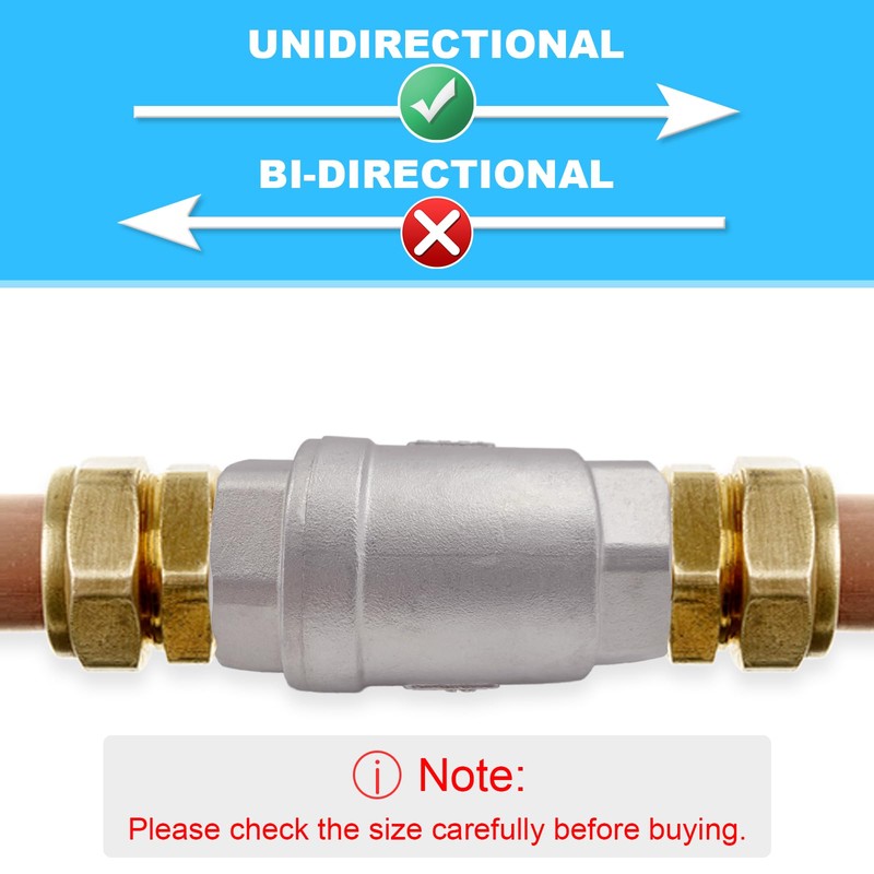 GUXGUY 2" Stainless Steel Vertical Check Valve DN50, NPT Female
