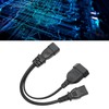 IEC320 C14 to C13 and EU Power Cord Y Splitter