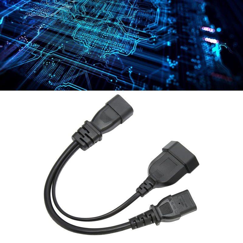 IEC320 C14 to C13 and EU Power Cord Y Splitter