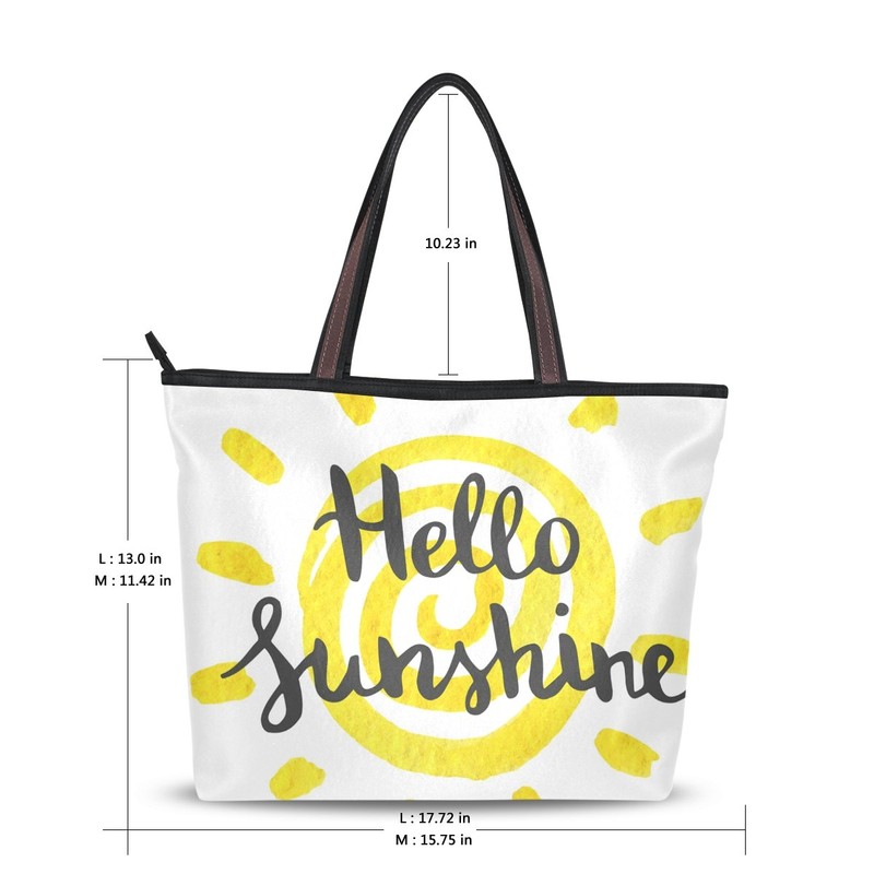 Bolso de playa de Hello Sunshine Partern Bolsas grandes con