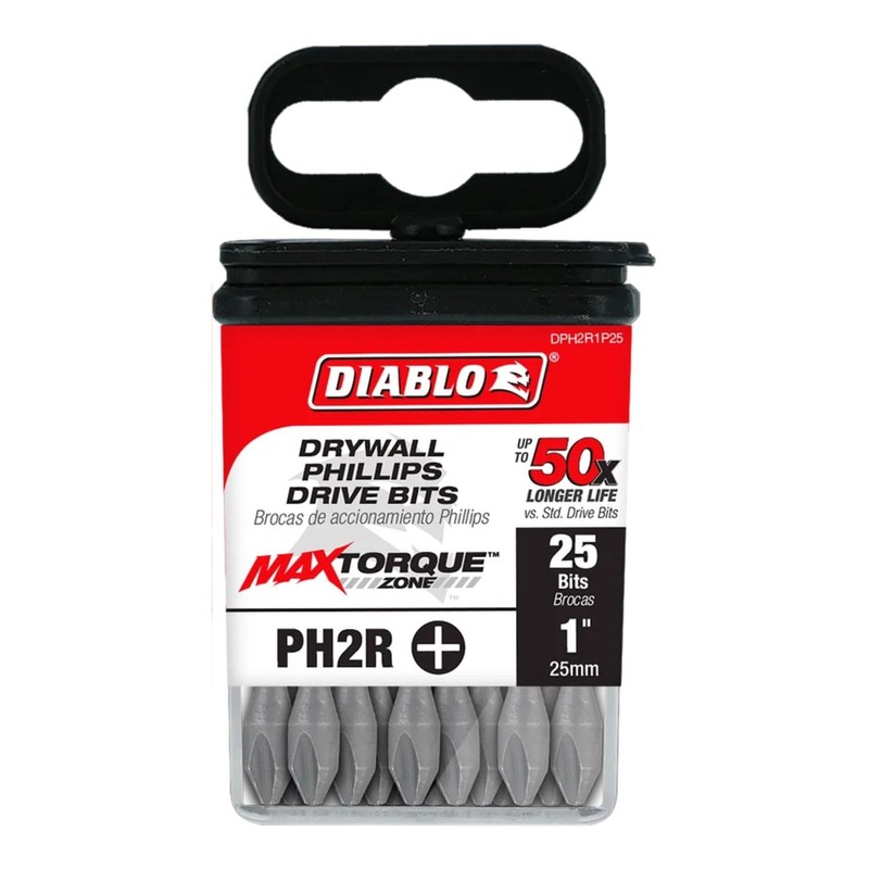 Diablo Reduced Phillips Drive Bits for Drywall for Fastening Screws