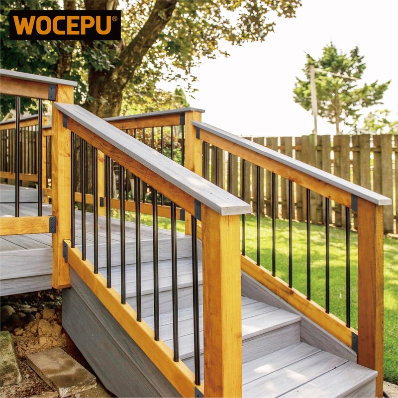 WOCEPU 32.5°Stair Angle Stainless Steel Deck Railing Brackets Connectors for