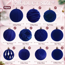 Velvet Hanging Ball Ornaments Set for Christmas Tree