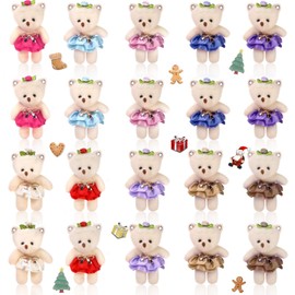 Covzoe 20 Pieces Mini Plush Bears, 4.4 Inch Small Stuffed Bear Bulk, Multicolor Soft Bears Doll, Birthday, Wedding, Party Favors, Decorations