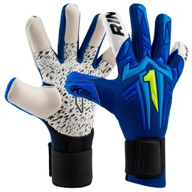 Rinat Guantes de Portero Aries X Prime | Adulto e Infantil (Azul/Blanco, 6)