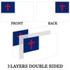 Christian Cross Flag 3x5 Outdoor Double Sided- 3Ply Heavy Duty