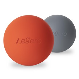 Massage Lacrosse Balls for Myofascial Release,Yoga Deep Tissue Massage,Trigger Point Therapy and Foot Plantar Fasciitis,Muscle Soreness Massager Ball (2Pack,Orange and Grey)
