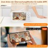 SIMBAILAI 5 Zoll Babyphone mit Kamera und APP,2K/3MP HD WLAN