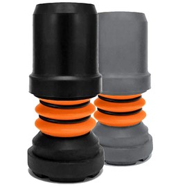 Flexyfoot Shock Absorbing Crutch Ferrule – All Sizes and Colours Available Here - Improves Grip, Improves Safety, Improves Comfort – Black – 16mm