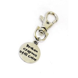 Bag Charm, Broken Crayons Still Color Charm, Purse Charm, Bag Tag, Motivating Charm, Bag Bling, Motivating Gift, Broken Crayon Quote