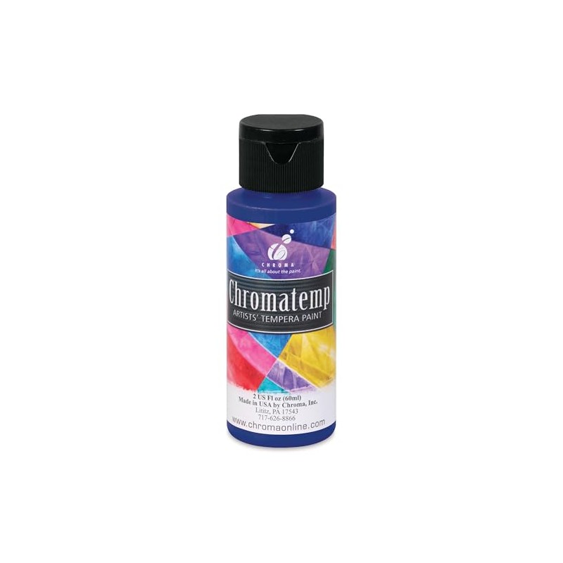 Chroma Chromatemp Artists' Tempera Paint - Phthalo Blue, 2 oz