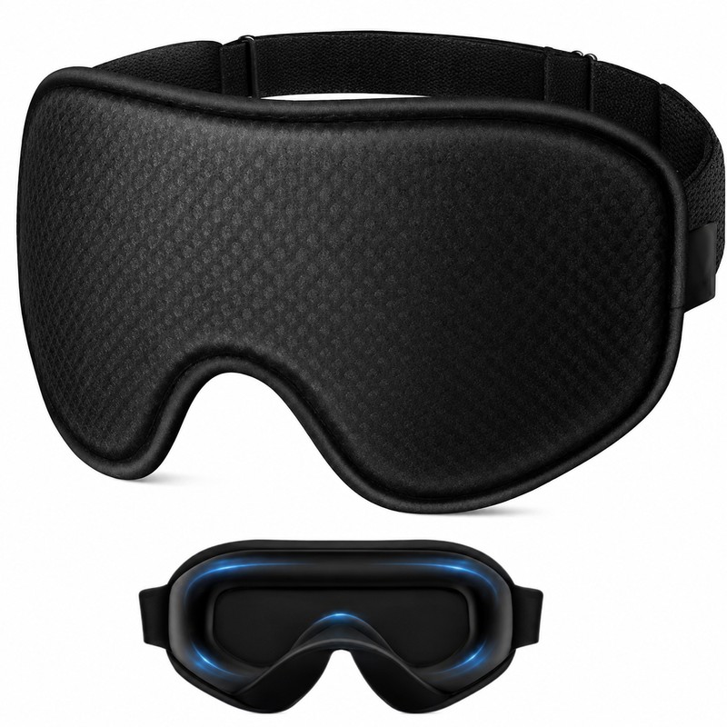 3D Blackout Sleep Eye Mask for Women & Men, Contoured