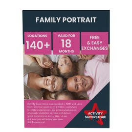 Activity Superstore Family Portrait Photoshoot Gift Experience Voucher, Available at 140+ UK Locations, Portrait Session, Photoshoot Session, Couples Gifts, Birthday Gifts