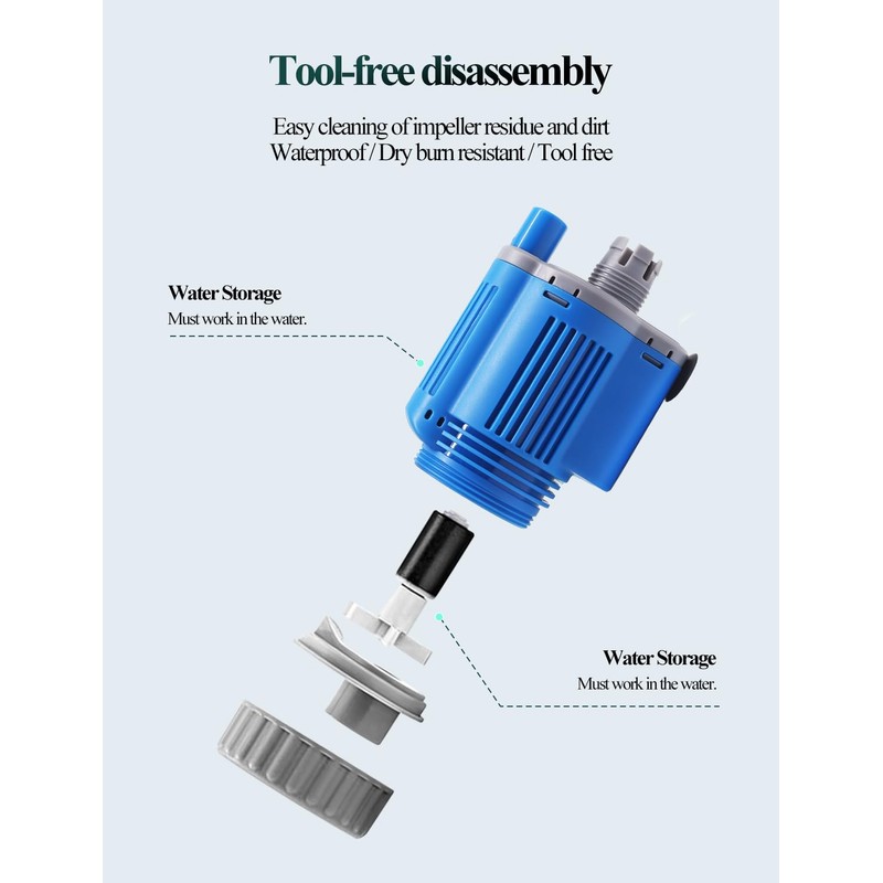 UPETTOOLS Aquarium Gravel Cleaner - Electric Automatic Removable Vacuum Water