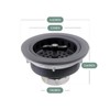 Watflow Black Kitchen Sink Drain Assembly with Sink Strainer 3-1/2