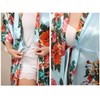 Albornoz Kimono de seda floral Peony para dama de honor,