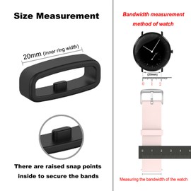 Watch Band Holder for Garmin Forerunner 245 645 55 45 45S/Vioactive 5 3, Soft Silicone Connector Band keeper Security Fastener Rings Watch Band Loop/Clips/Retainer (10Pack)