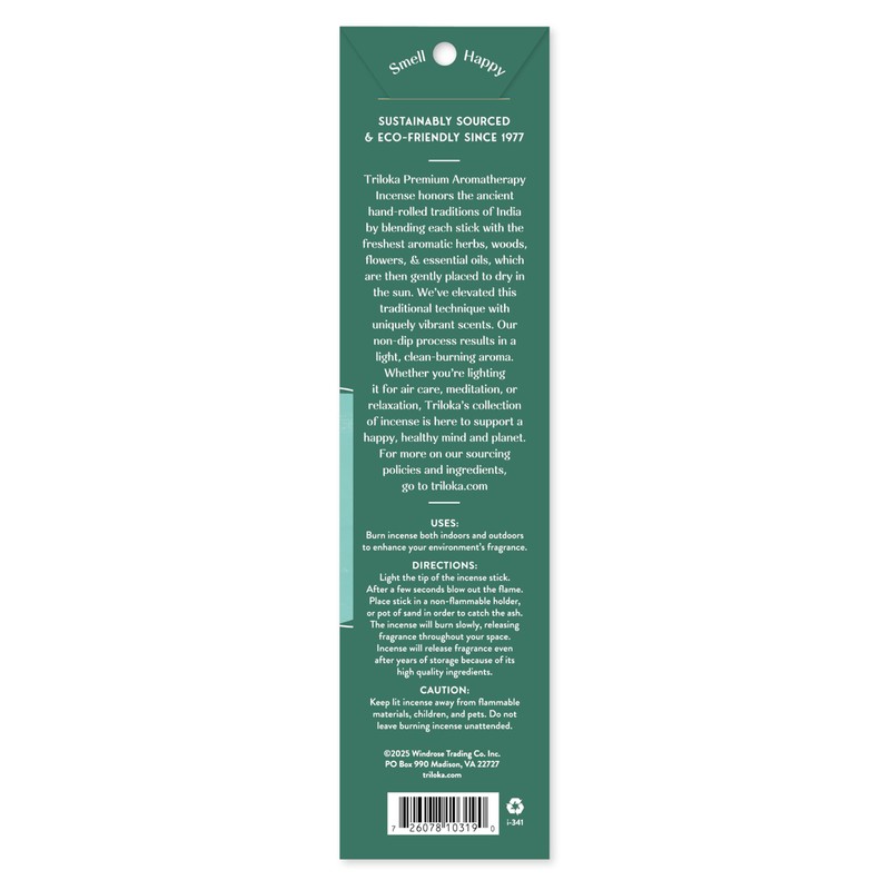 Triloka Premium Incense, Cedar Sandalwood Blend, 10 Sticks