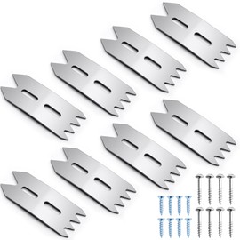 Shimeyao 8 Pcs Slab Clamping Dogs for Woodworking Tools Slab Flattening Dogs 2 Designs with 2/4 Pointed Teeth For Woodworking, CNC, Panel Processing with screw