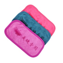 Ipetboom 3pcs Makeup Towels Soft Fabric Lash Grafting Pad for Eyelash Extensions Gentle Forehead Cushion for Beauty Makeup Applications
