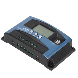 Qiilu Controlador de carga solar MPPT, controlador de carga solar 40/50/60/100A Pantalla LCD USB dual 12V 24V(100A) regulador de carga solar,regulador mppt 12v 24v,regulador de carga solar 12v 100a,reguladores solares 100 amperios,controlador de pla