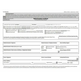 Unbranded DOT Medical Certificates (MCSA-5876) - Pack of 100.