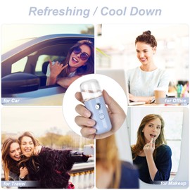 Kingsmile Nano Mist Sprayer,Electric Handy Little Nano Mister with Fine Mist, Portable Face Mister for Lashes & Daily Make Up, Mini Face Humidifier, Nano Facial Mister with 1OZ /30ML Water Tank Blue