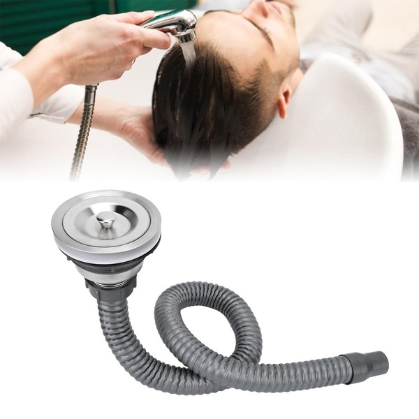 Sink Drain Assembly Kit, Removable Deep Sink Strainer Basket with