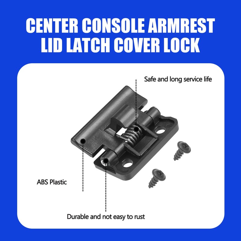 Tesnaao Pack-1 Center Console Lid Latch, Car Central Armrest Box
